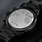 Father of the Bride Engraved Design Black Chronograph Watch Custom Watch, Personalized Engraved Watch For Men, Gift, Anniversary Gift