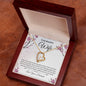Forever Love Necklace With Message Card." To My Beautiful Wife"