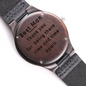 Best Man Engraved Wooden Watch " Thank you for being there