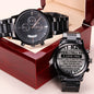 to my man personalized engraved wrist watch
