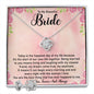 To My Beautiful Bride Necklace Gift Gift For Her Valentine's Gift Wife Gift Mother Jewelry Wife Poem Card gifts for bride . Sentimental