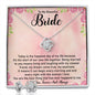 To My Beautiful Bride Necklace Gift Gift For Her Valentine's Gift Wife Gift Mother Jewelry Wife Poem Card gifts for bride . Sentimental
