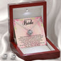 To My Beautiful Bride Necklace Gift Gift For Her Valentine's Gift Wife Gift Mother Jewelry Wife Poem Card gifts for bride . Sentimental