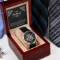 To My Husband Gift From Wife, Anniversary Gift For Him, To My Man Gift, Watches For Men, Luxury Watch For Him, Message Card Husband Watch