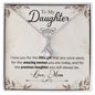 Gift for Daughter from Mom and Dad, Graduation Gift for Daughter To Our Daughter Necklace Love To Daughter Birthday College Graduation Gift