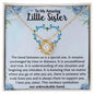 To My Little Sister Necklace Gift Little Sister Gift Dearest Sister Gift Sister Jewelry Necklace for sister My Best Friend Sister Gift
