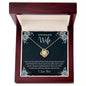 Love Knot Necklace with Message card. " To My Beautiful Wife"