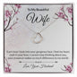 To My Beautiful Wife Delicate Heart Necklace, Gift For Wife, Anniversary Gift, Gift From Husband To Wife