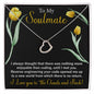 To My Soulmate Love Dancing Necklace with Message card