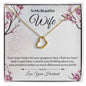 To My Beautiful Wife Delicate Heart Necklace, Gift For Wife, Anniversary Gift, Gift From Husband To Wife