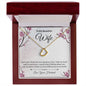 To My Beautiful Wife Delicate Heart Necklace, Gift For Wife, Anniversary Gift, Gift From Husband To Wife