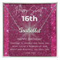 To my daughter personalized name necklace for 16th birthday
