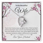 Forever Love Necklace With Message Card." To My Beautiful Wife"