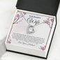 Forever Love Necklace With Message Card." To My Beautiful Wife"