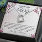 Forever Love Necklace With Message Card." To My Beautiful Wife"