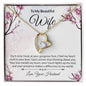 Forever Love Necklace With Message Card." To My Beautiful Wife"