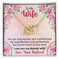 To My Wife Necklace, Anniversary Gift For Wife, Wife Birthday Gift, Husband To Wife, Love You my dearest wife, Mothers Day Gift
