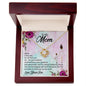 Love knot Necklace with Message Card for Mom from Son
