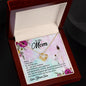 Love knot Necklace with Message Card for Mom from Son
