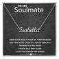 To My Soulmate Custom Name Necklace Gold Girlfriend heart necklace Christmas Gift Anniversary Boyfriend Gift For Her Gift For Soulmate Jewel