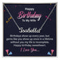Happy Birthday Custom Name Necklace Gift To My Wife Necklace For Wife Girlfriend Initial Gift for Wife Gift for Husband Wife Wedding Gift