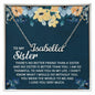To My Sister Personalized Name Necklace With Message Card Sister Jewelry Mother's Day Gift Sister Gift To My Sister Gift for Soulmate Summe