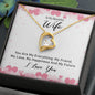 To My Wife Necklace Husband To Wife Bride to be Gift Fiancee Gifts Necklace for Wife Heart Heart Necklace Wedding Day Gift Wife Girlfriend