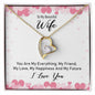 To My Wife Necklace Husband To Wife Bride to be Gift Fiancee Gifts Necklace for Wife Heart Heart Necklace Wedding Day Gift Wife Girlfriend
