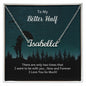 To Me Better Half Custom Name Necklace Gift Name Pendant Mommy And Me Bridesmaid Gift 2 Name Necklace Double Name Plate Gifts For Couples C