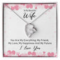 To My Wife Necklace Husband To Wife Bride to be Gift Fiancee Gifts Necklace for Wife Heart Heart Necklace Wedding Day Gift Wife Girlfriend