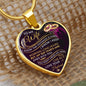To My Wife Graphic Heart Pendant Necklace Wife Necklace Girlfriend Marriage Gifts Wife Jewelry Birthday Gifts Her Necklace for Wife Gift