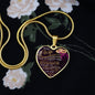 To My Wife Graphic Heart Pendant Necklace Wife Necklace Girlfriend Marriage Gifts Wife Jewelry Birthday Gifts Her Necklace for Wife Gift