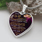 To My Wife Graphic Heart Pendant Necklace Wife Necklace Girlfriend Marriage Gifts Wife Jewelry Birthday Gifts Her Necklace for Wife Gift