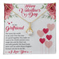 To My Girlfriend Valentines Day Necklace Gift Gift For Girlfriend Christmas Necklace Heart Necklace Promise Necklace Valentines Day Gift.