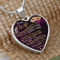 To My Wife Graphic Heart Pendant Necklace Wife Necklace Girlfriend Marriage Gifts Wife Jewelry Birthday Gifts Her Necklace for Wife Gift