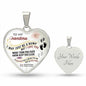 Grandma To Be Graphic Heart Pendant 925 Sterling Silver Nonna Birthday Gift Puffy Heart Pendant Grandma Gift Handwriting Jewelry Ball Chain