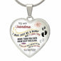 Grandma To Be Graphic Heart Pendant 925 Sterling Silver Nonna Birthday Gift Puffy Heart Pendant Grandma Gift Handwriting Jewelry Ball Chain