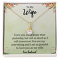 To My Beautiful Wife: A Token of My Endless Love"