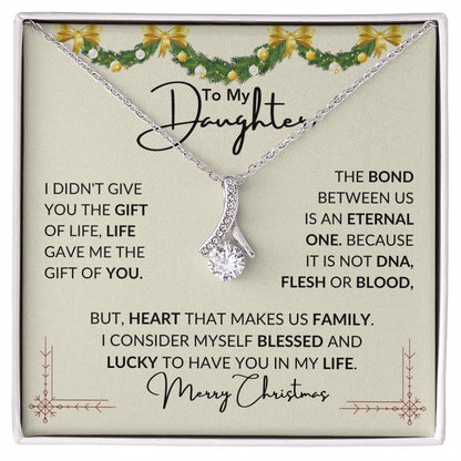 To My Beautiful Daughter,  This Christmas, I want you to know how much you mean to me. You are my greatest gift, my endless joy, and my reason to believe in miracles.