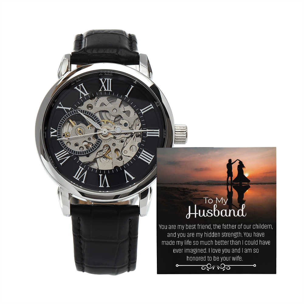 Men's Openwork Watch + MC with Message Card