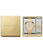 Women's Slim Runway Gold-Tone Stainless Steel Bracelet Watch Set 38mm
