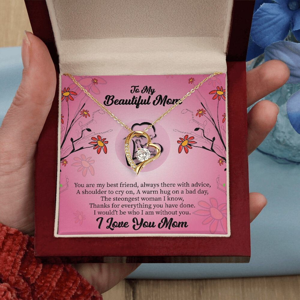 To My Beautiful Mom Necklace, Mom Necklace, Mom Birthday Gift from Daughter, Mom Gift From Son, Mother's Day Gifts, Christmas Gifts