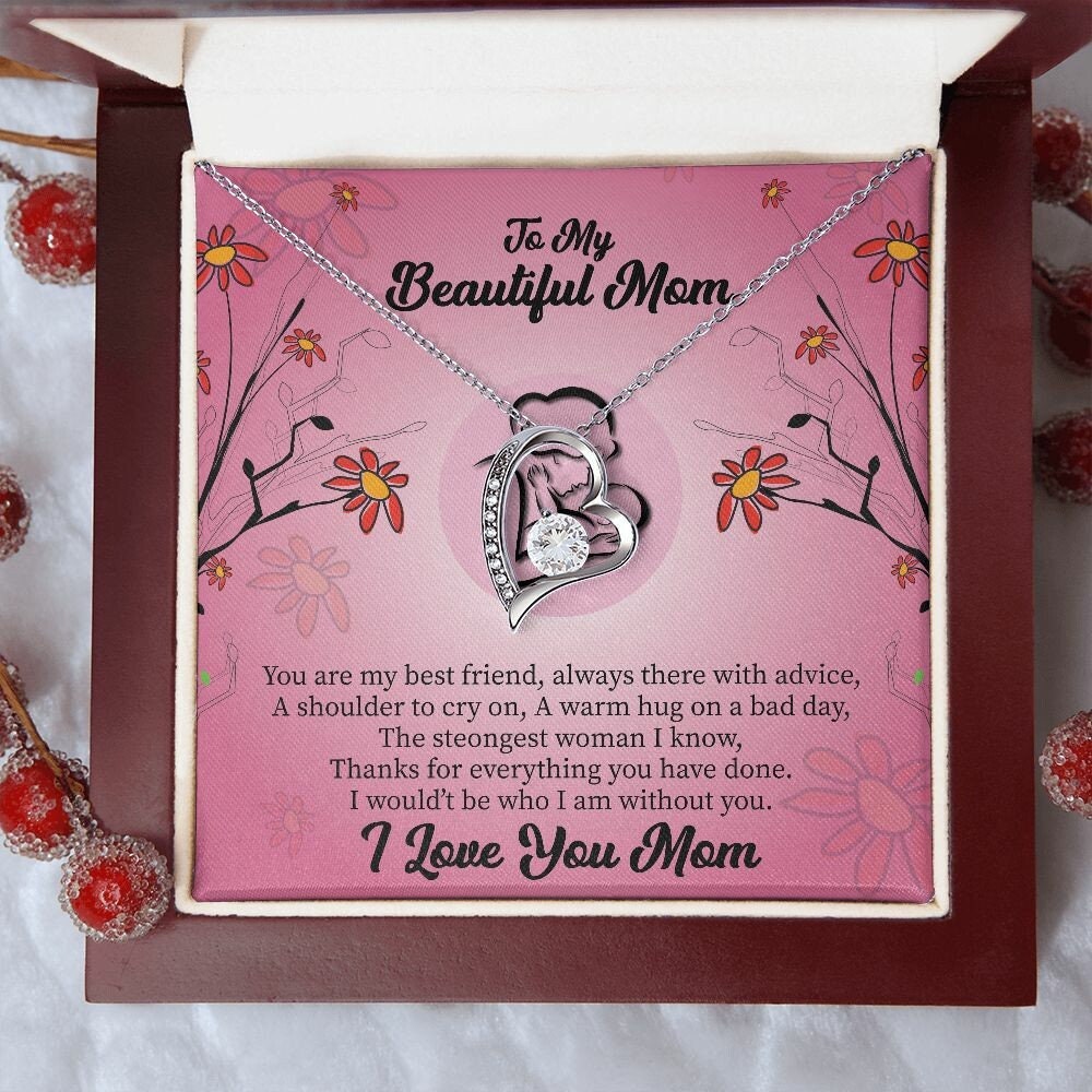 To My Beautiful Mom Necklace, Mom Necklace, Mom Birthday Gift from Daughter, Mom Gift From Son, Mother's Day Gifts, Christmas Gifts
