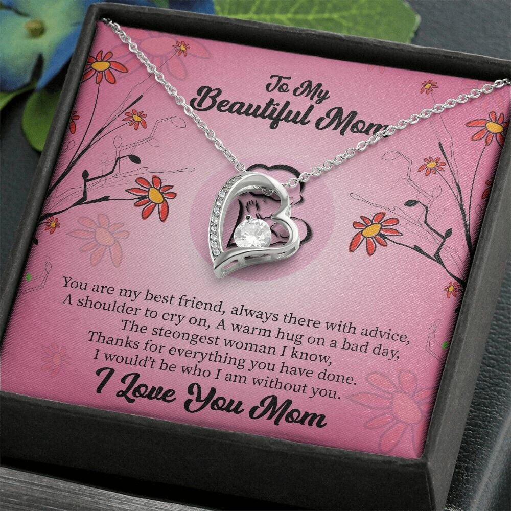 To My Beautiful Mom Necklace, Mom Necklace, Mom Birthday Gift from Daughter, Mom Gift From Son, Mother's Day Gifts, Christmas Gifts