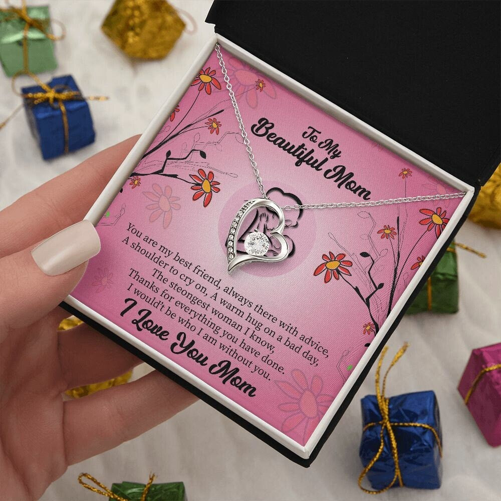 To My Beautiful Mom Necklace, Mom Necklace, Mom Birthday Gift from Daughter, Mom Gift From Son, Mother's Day Gifts, Christmas Gifts