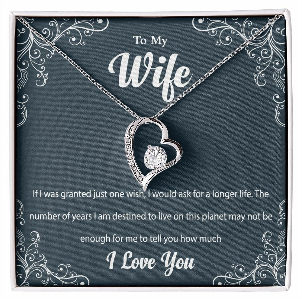 To My Wife Necklace, Romantic Wife Jewelry, Necklace for Wife, Anniversary Gift, Wife Birthday Gift, Mothers Day Gift for Wife from Husband