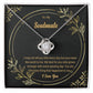 To My Soulmate Gift For Wife Girlfriend Fiancée Wife Anniversary Heart Knot Necklace Gift Set