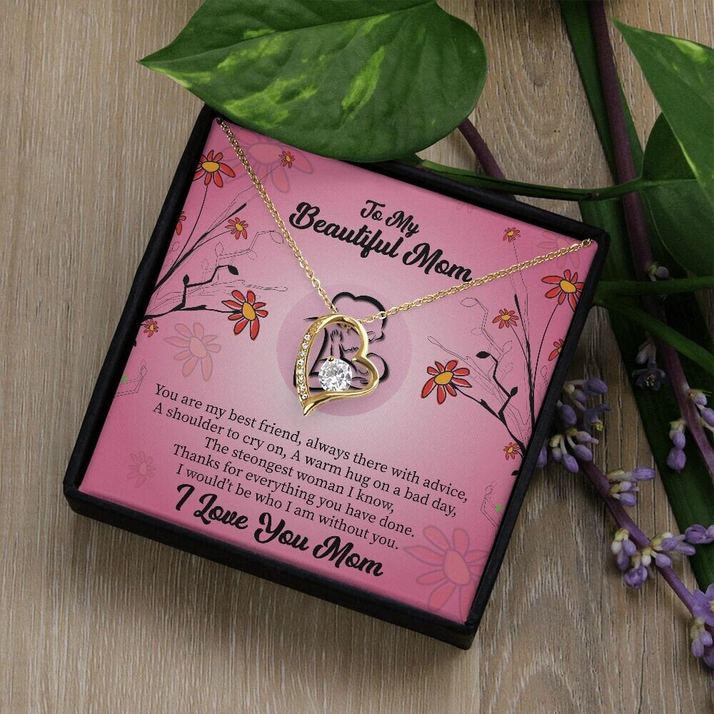 To My Beautiful Mom Necklace, Mom Necklace, Mom Birthday Gift from Daughter, Mom Gift From Son, Mother's Day Gifts, Christmas Gifts