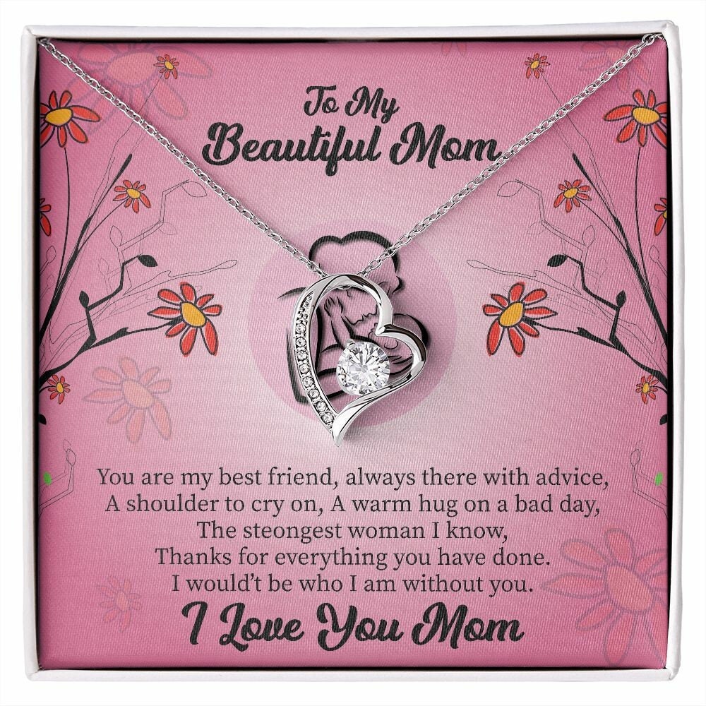 To My Beautiful Mom Necklace, Mom Necklace, Mom Birthday Gift from Daughter, Mom Gift From Son, Mother's Day Gifts, Christmas Gifts