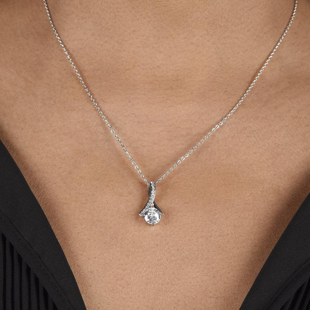 My Daughter, Gift From Dad, Inspirational Strength Gift, Daughter Necklace, Love Knot Necklace, 14k Sentimental Gift, Mother days Gift